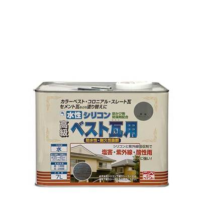 日本ペイント 塗料 水性シリコンベスト瓦用 7L グレー